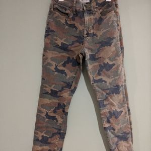 Madewell camo high rise boyfriend jeans
